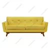 Living room italian two seat yellow chesterfield upholstery fabric sofa