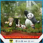 HLT Fiberglass Cartoon Panda movies Panda Figure Statue