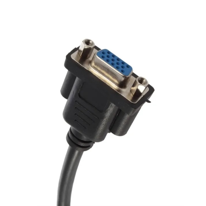 Converter 20cm Mini Male to VGA Female D-SUB 15 Pin M/F Connector Cable Adapter Male To VGA D-SUB 15 pins Female Video - ANKUX.COM