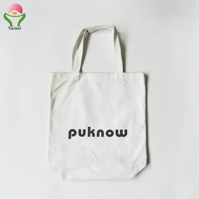 promotional cheap white 120g cotton canvas shopping tote bag