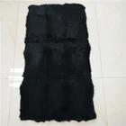 wholesale Dyed Black Rabbit Fur Plate normal rabbit blanket