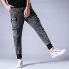 New spring and autumn multpocket pants casual loose mens jeans