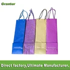 Luxury holographic gift paper bag with shiny laser film laminated