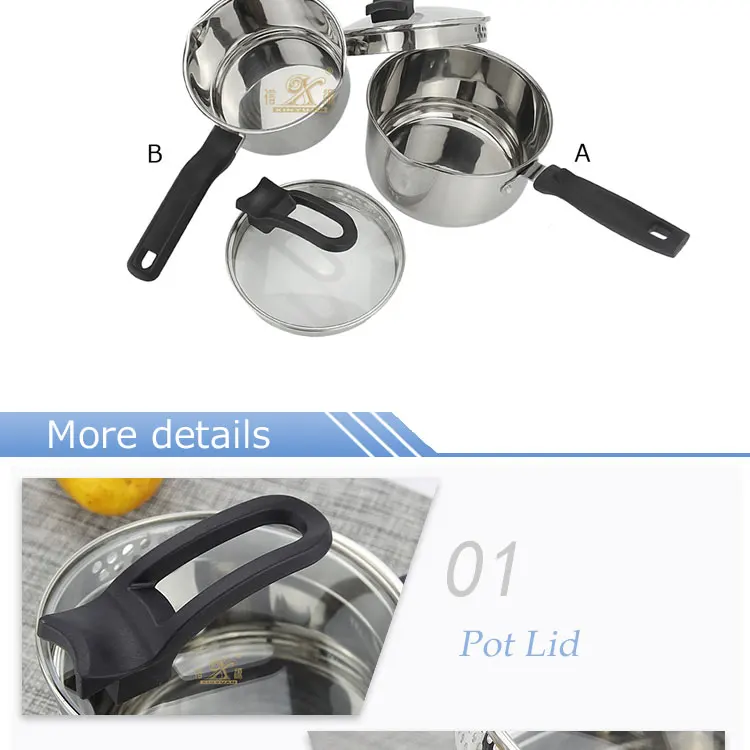 Kitchen ware multifunctional stainless steel casserole cooking pot stainless steel aluminium cooking pot set 