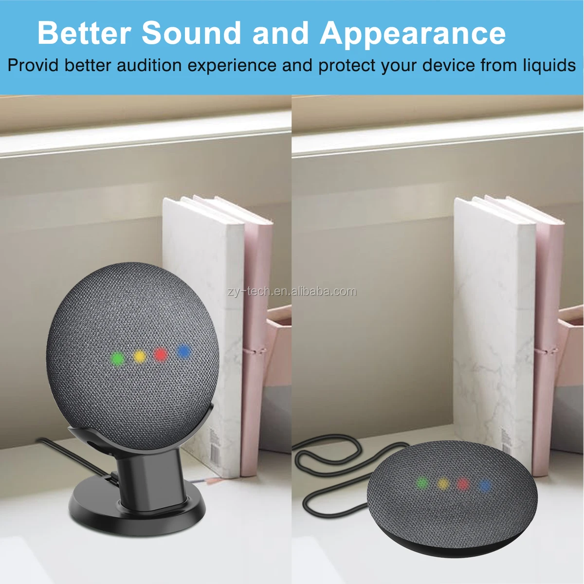 Table Pedestal Mount Holder Stand for Google Home Mini, Desk Mount Holder Stand - ANKUX.COM