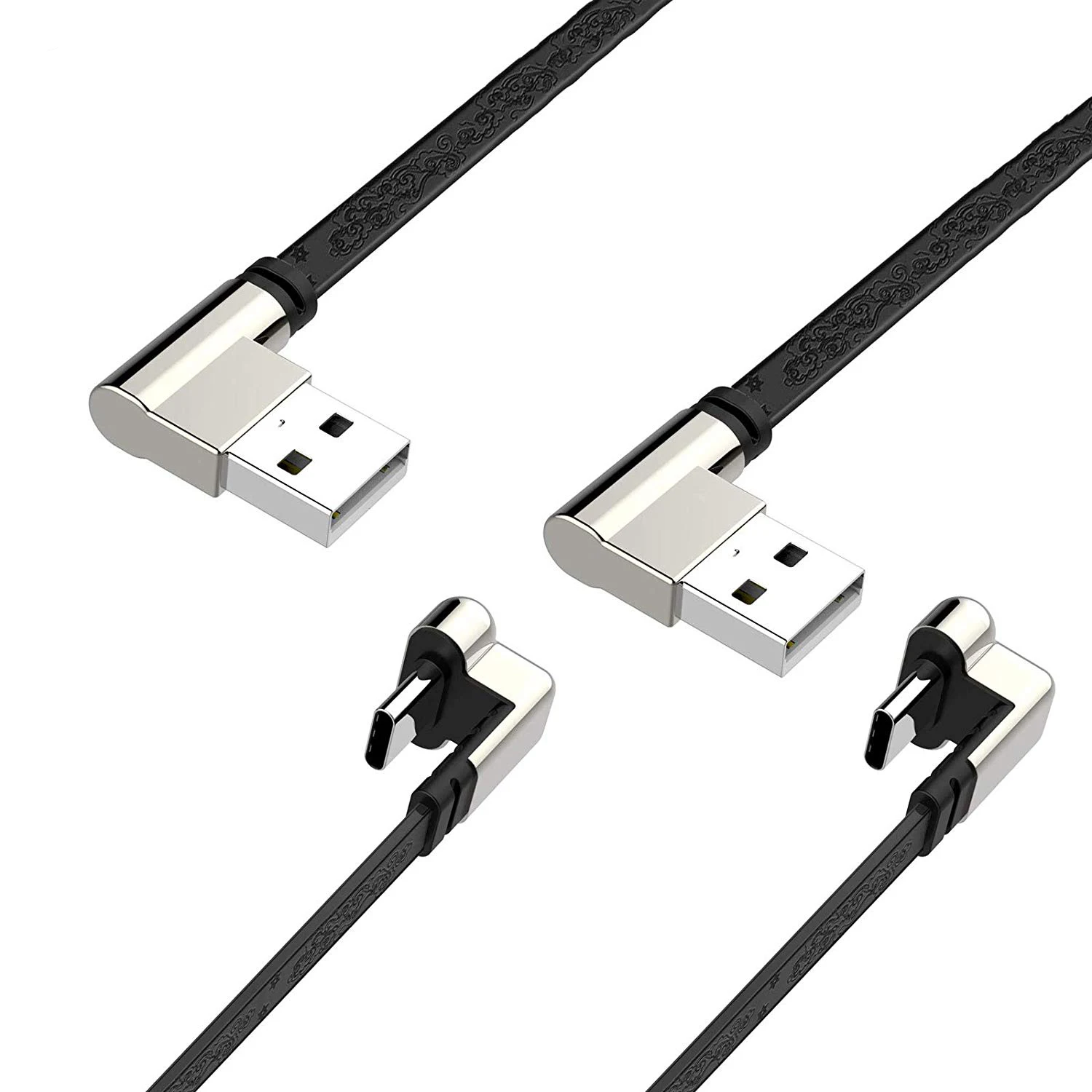 6ft 2.4A Fast Charging Type C USB Cable 180 Degree Game Cord for Samsung S10 S9 S8 - ANKUX.COM