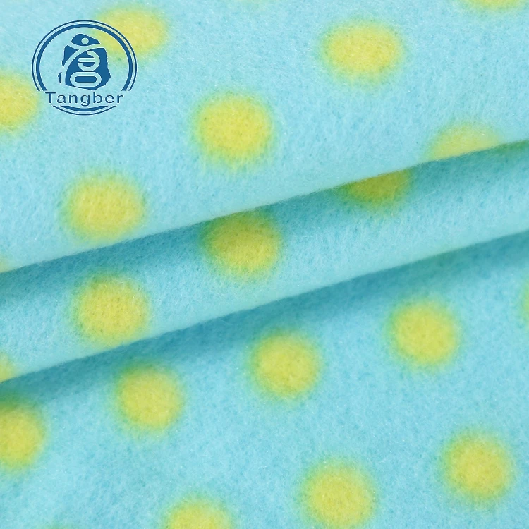 China Factory High Quality 100% Polyester Printed Knit Brush Fabric For Baby