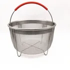 kitchen accessories Stainless steel wire mesh pressure cooker Steamer basket strainer