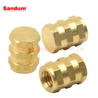 Metal Insert Molding Brass M10x1.25 Hex Cap Nuts
