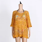 Fast delivery one piece swimwear women crochet beachwear sexy