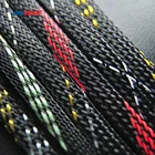 12mm rainbow PET braided expandable sleeving china supplier