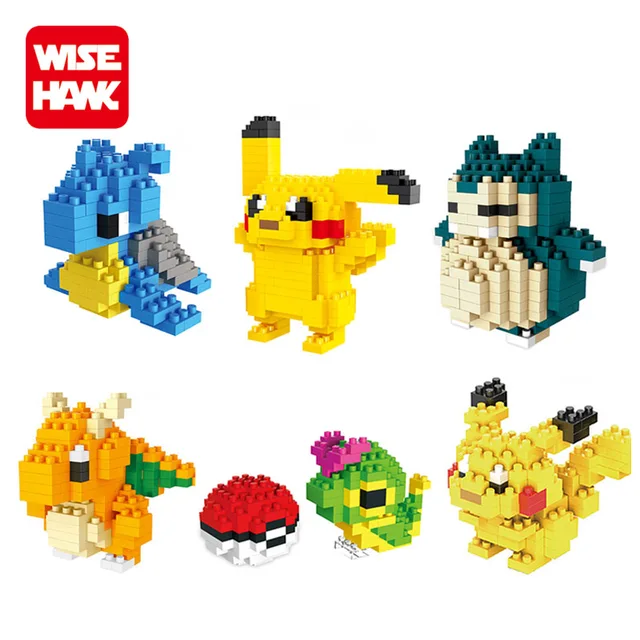 wisehawk micro brick block action figure japan pokemon toys for