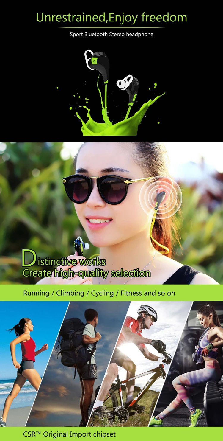 Patented design Sweat-proof Sport BT Headphone with Accept/Finish/Reject/Transfer Call, call waiting, recall, sound off - ANKUX.COM