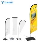Banner Fiberglass Flagpole Beach Hardware Cheap Feather Flag Pole
