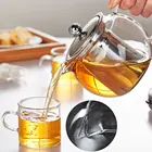 Glass Teapot with infuser or Glass Infuser Set with warmer Loose Leaf teapot /glass pot