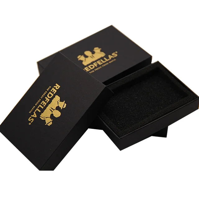 small gift cardboard business card boxes favor gold foil logo