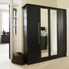 2015 cheap sydney built in black color bedroom furniture wardrobe with mirror