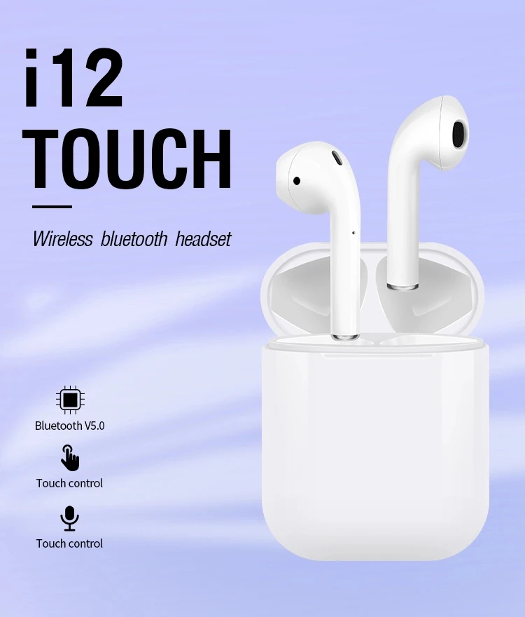 I12 Black Earphone Box Bluetooth Earphone Battery Blootooth Headphones Binaural Microphone - ANKUX.COM