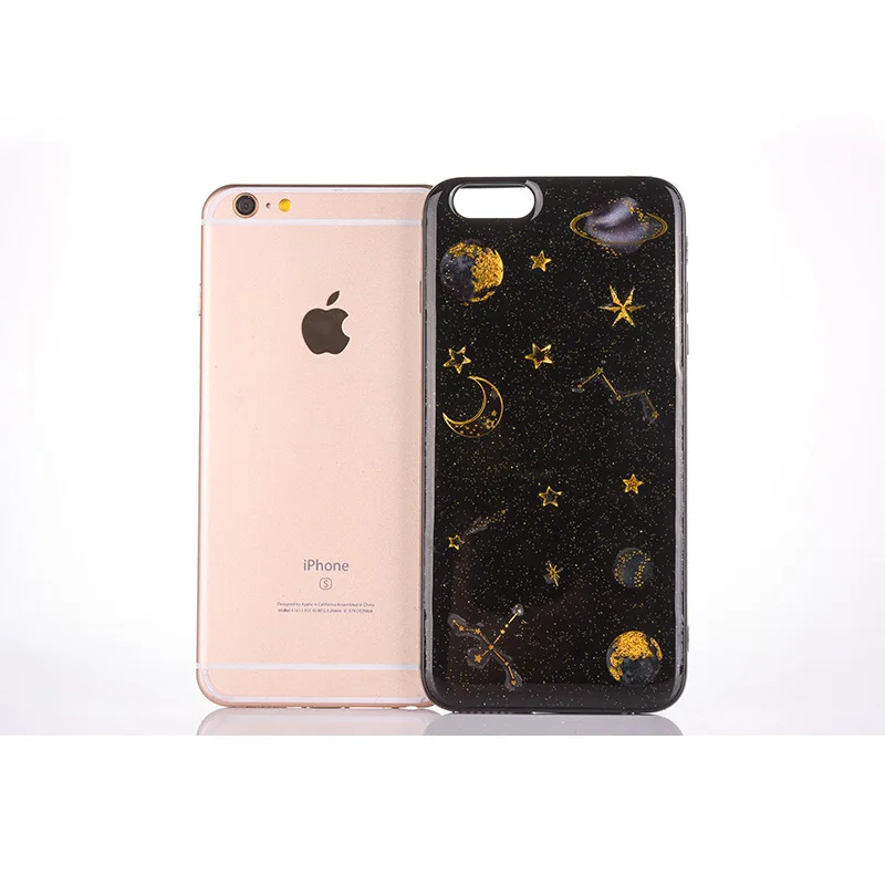 Planet star silicone case iphone 6 s 7 8 plus x (5)