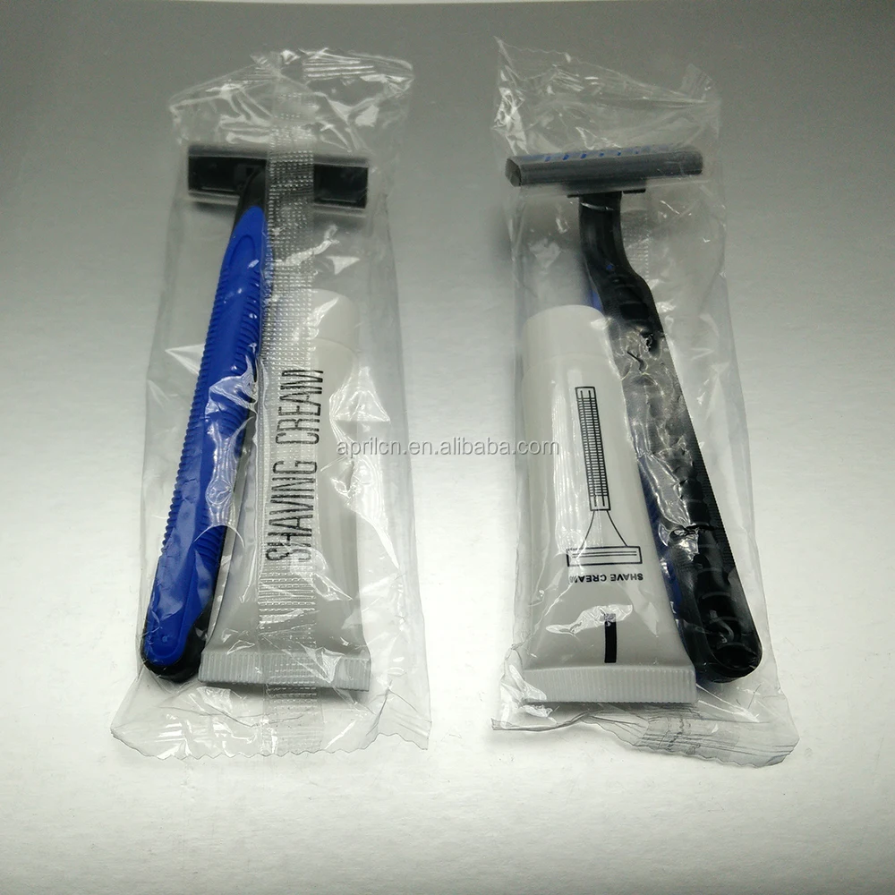 twin or triple blades razor hotel shaving set
