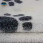 Factory direct custom polar plaid quilted polyester rabbit hair rabbit print fleece fabric