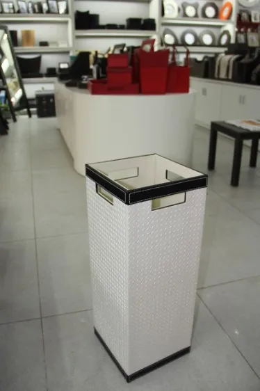Leather umbrella barrels / hotel supplies trash / leather / high-end ice bucket bucket umbrella room