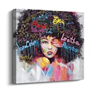 10pcs/Lot 24x24" Ready to ship Stretched black african sexy women nude oil painting on canvas wall art home decoration