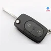 2 3 button folding remote custom car key fob for blank audi key case cover A2 A3 A4 A6 A8 with 1616 2032 battery