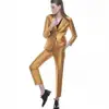 golden color tuxedo suit jacket blazer women business ladies blazer suit ladies suits
