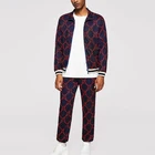 new fashion tracksuits striped trim zip fastening men track suits