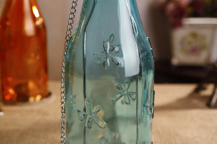 European zakka glass candle holder glass bottle home decoration printing wedding festival