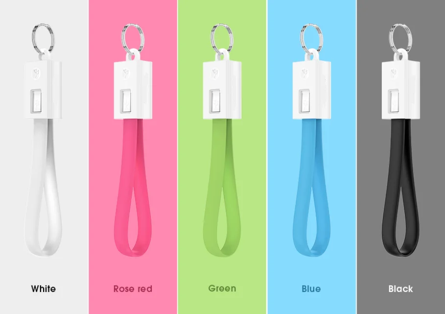 Factory cheap price 8 pin USB Cable for iPhone 7 6 6s Plus 8 Mini Keychain Micro USB Cable for Samsung charger - ANKUX.COM