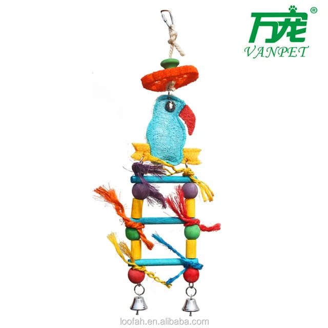 chinese made loofah parrot bird toys for all size of birds