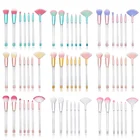 7pcs Purple Best Glitter DIY Empty Tube Makeup Brushes Sets Professional Makeup Brush Custom