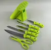 Hot selling! color PP handle 6pcs stainless steel kitchen knife set