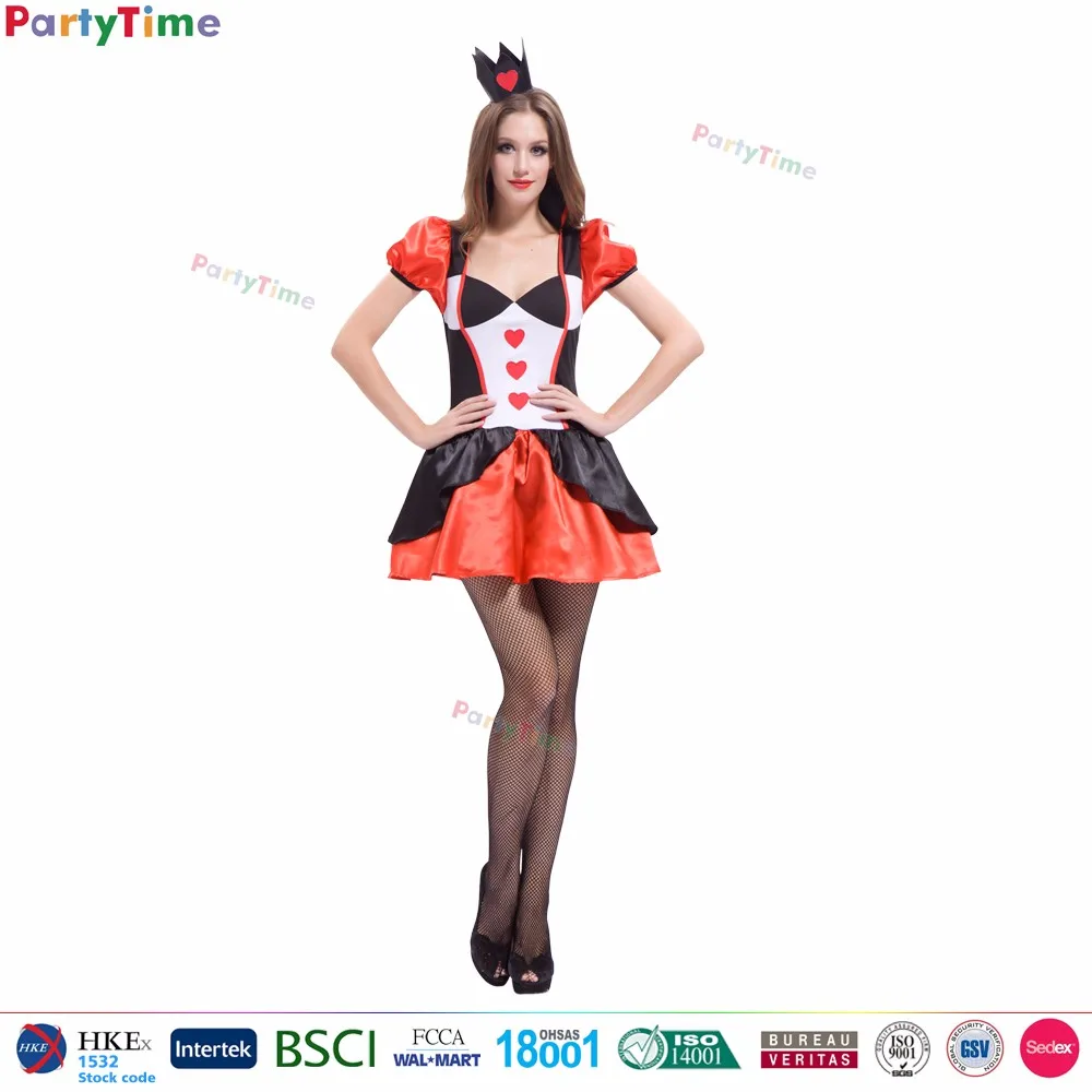 halloween carnival party dresses new arrival red queen of hearts dress cosplay queen costume