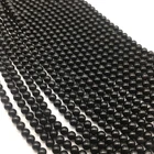 2018 The latest trendy natural black obsidian gemstone loose beads for jewelry making