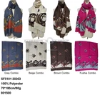 Dupatta Scarf hot pink bright color oblong fashion lady accessory