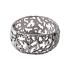 High Quality Custom Design Trendy Metal 925 Silver Hollow Bangle Bracelet
