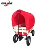TC4201 Kids Wood and Steel Wagon All Terrain Pulling Play Cart Children Wagon Stroller, Red go cart wagon