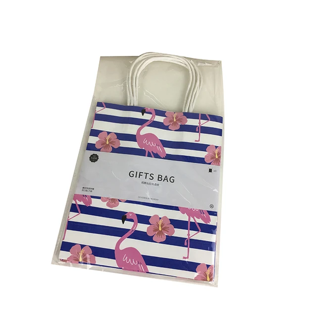 china shopping pink paper gift bag
