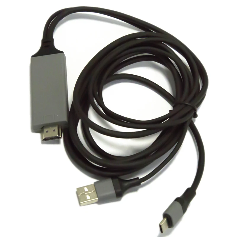 Multi-function hd-mi fiber cable hd-mi 4k 2 in 1 Type c to HD-MI+USB charging high speed usb c hub adapter for iphone - ANKUX.COM