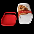 16 オンス/500 ミリリットルカスタム使い捨てスクエア射出 pp ポータブルプラスチックビスケットボックス食品容器