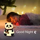 USB Small Rechargeable LED Light Lamp Novelty Kids Animal Cute Panda Night Light for Children's Bedroom