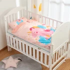 Aisleep new style cartoon animals pattern 100% cotton muslin baby quilt for children bedding