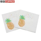 Custom disposable folded printed paper beverages napkin tissue for restaurant /wending/party/ dinner