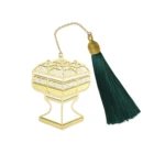Brass Souvenir Brass Cheap Cutom Gold Brass Metal Bookamrk With Tassels Souvenir Gift