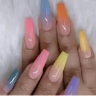 Nails Nails On Press Private Label Ombre False Nails Colorful Press On Nails