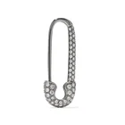 Copper Hoop Punk Style Safety Pin Copper Platinum Zircon Hoop Earrings Women