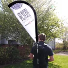 Fashioned Type Advertising Teardrop Flags with Backpack Banner